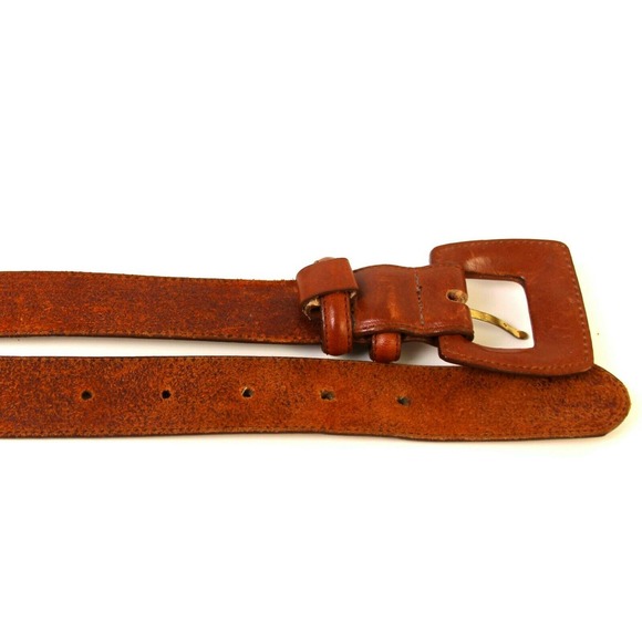 VTG Nordstrom BROWN GENUINE LEATHER 1 1/8"Wd CASUAL DRESS WOMEN'S BELT XL (41D - Picture 10 of 10
